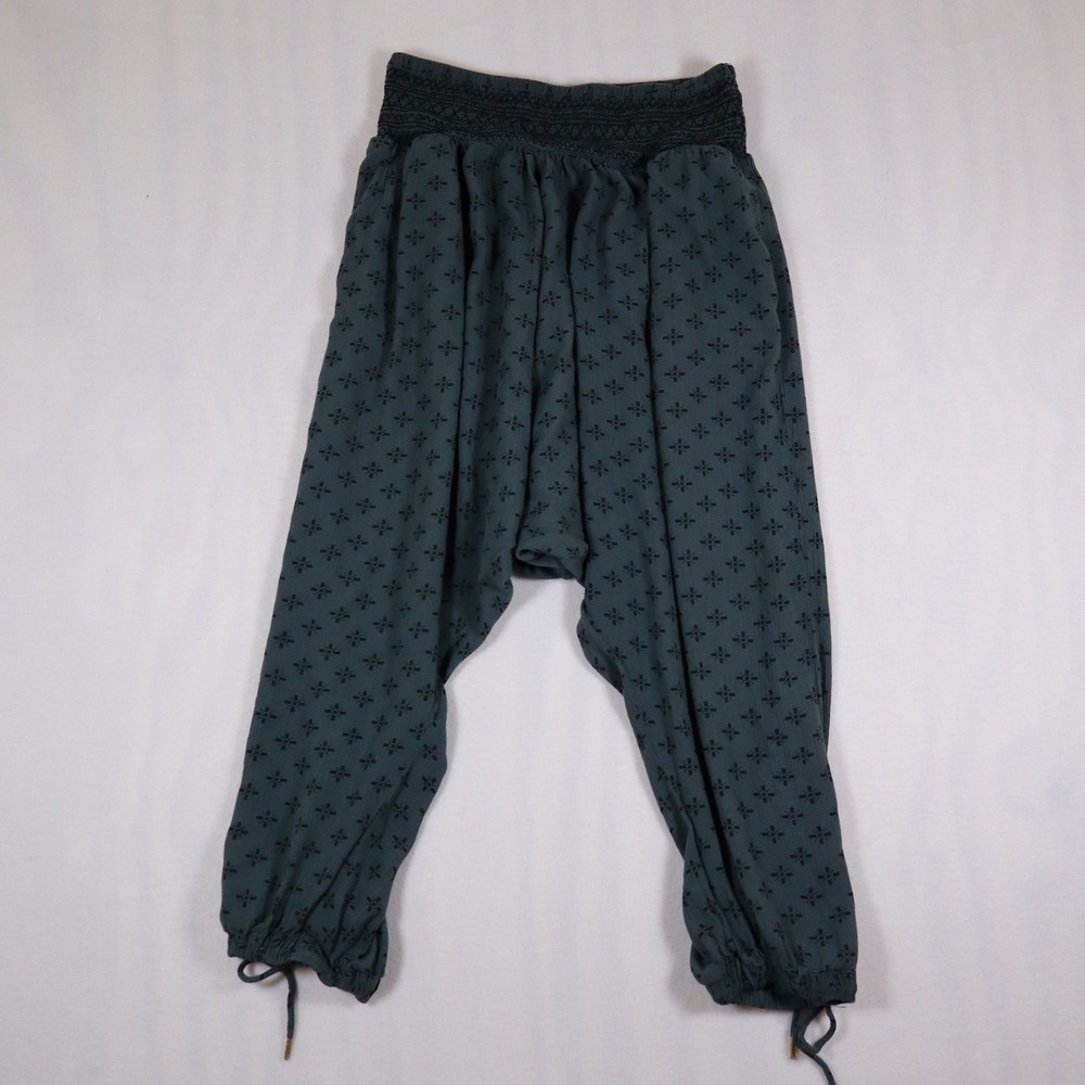 Anthropologie Hei Hei Harem Pants Women's Small Blue Hippie Festival Boho Artsy